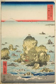 Futami Bay in Ise Province (Ise Futamigaura), from the series "Thirty-six Views of Mount..., 1858. Creator: Ando Hiroshige