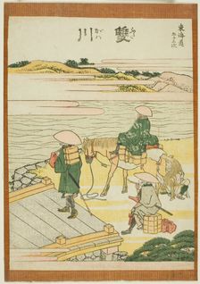 Futagawa, from the series "Fifty-three Stations of the Tokaido (Tokaido gojusan...,Japan, c.1806. Creator: Hokusai