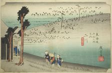 Futakawa: Sarugababa Plateau (Futakawa, Sarugababa), from the series "Fifty-three..., c. 1833/34. Creator: Ando Hiroshige