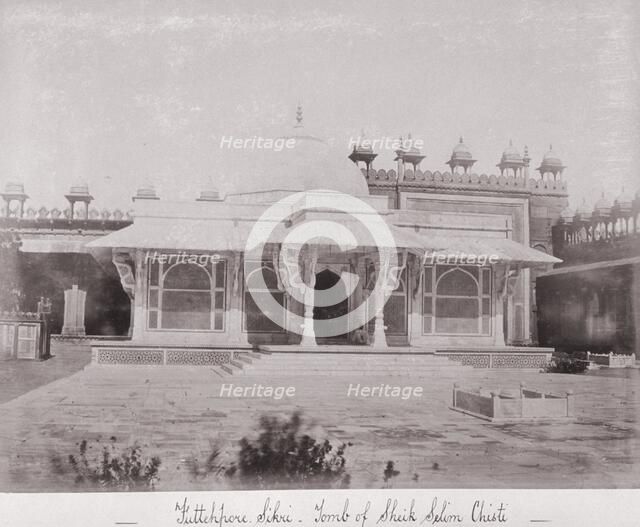 Futtehpore Sikri, Tomb of Sheik Selim Chisti, Late 1860s. Creator: Samuel Bourne.