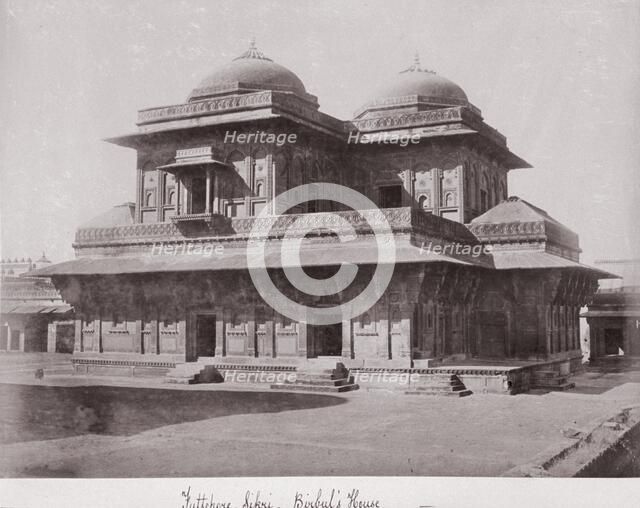 Futtehpore Sikri, Birbul's House, Late 1860s. Creator: Samuel Bourne.