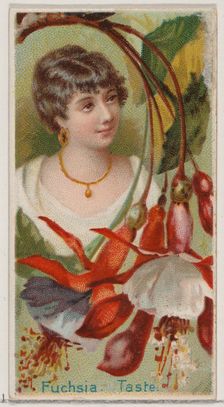 Fuchsia: Taste, from the series Floral Beauties and Language of Flowers (N75) for Duke bra..., 1892. Creator: Donaldson Brothers