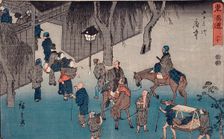 Fuchu, from the series Fifty-three Stations of the Tokaido (Marusei or Reisho Tokaido), c1850. Creator: Ando Hiroshige