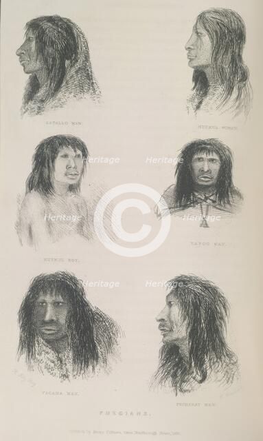 Fuegians, 1834?, (1839).  Creator: Thomas Landseer.