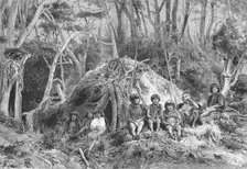 Fuegians and their Wigwams c1885, (1890). Artist: Robert Taylor Pritchett