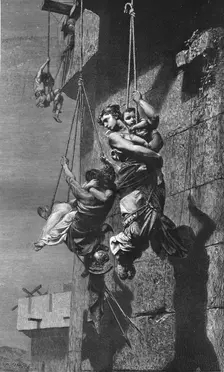 Fugitives - An Episode of the Siege of Athens by Sylla. After Leon Glaize, 1877 1886. Creator: Kellenbach