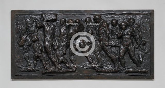 Fugitives (Emigrants), model c. 1850/1852, cast 1893. Creator: Honore Daumier.