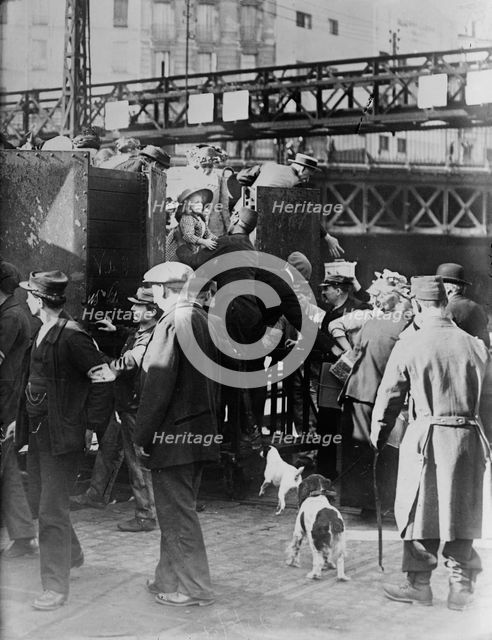 Fugitives, Gare du Nord, Paris, between c1914 and c1915. Creator: Bain News Service.
