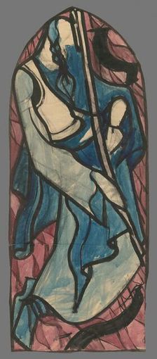 Fujara player, 1940-1944. Creator: Ján Novák