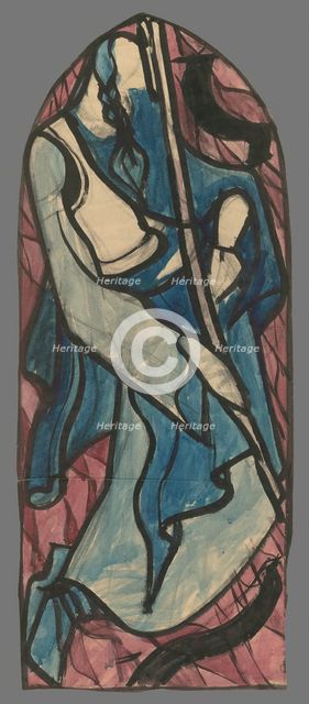 Fujara player, 1940-1944. Creator: Ján Novák.