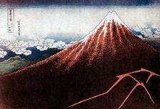 Fuji above the Lightning c1823.Artist: Hokusai