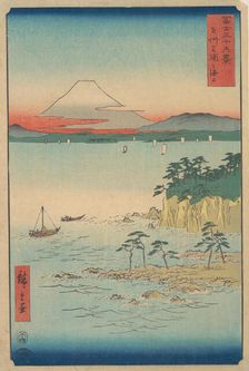 Fuji from Miura, Sagami (Soshu Miura no Kaijo), from the series Thirty-six Views of Mount ..., 1858. Creator: Ando Hiroshige