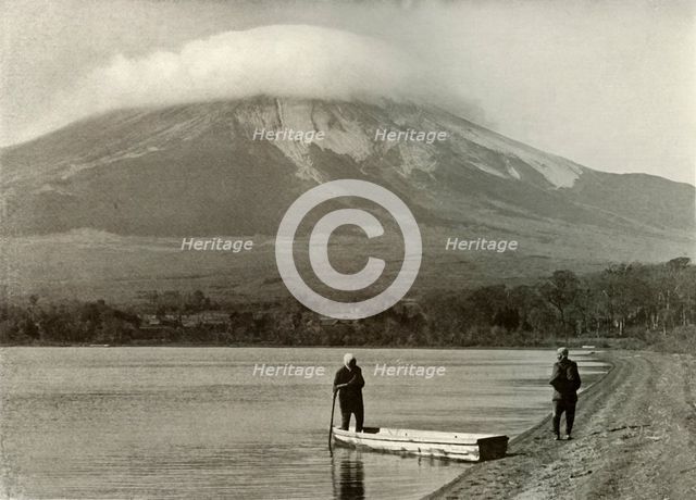 'Fuji from "Three-Days-Moon Lake', 1910. Creator: Herbert Ponting.