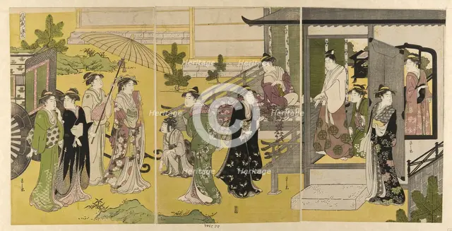 Fuji no uraba, from the series "A Fashionable Parody of the Tale of Genji", c1789/94. Creator: Hosoda Eishi.