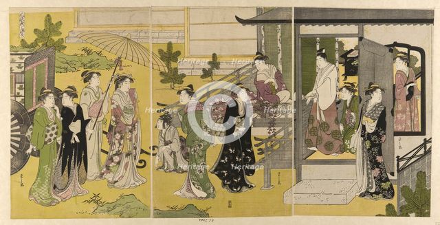Fuji no uraba, from the series "A Fashionable Parody of the Tale of Genji", c1789/94. Creator: Hosoda Eishi.