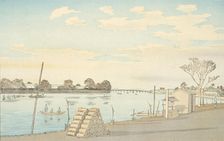 Fujimi Ferry, the River Okawa, 1880. Creator: Kobayashi Kiyochika