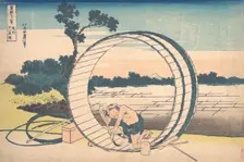 Fujimigahara in Owari Province (Bishu Fujimigahara), from the series Thirty-six Vie..., ca. 1830-32. Creator: Hokusai