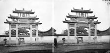 Fujian, province, China: a pailou (memorial arch) dedicated to a virtuous widow, 1870/1871. Creator: John Thomson
