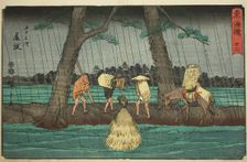 Fujieda—No. 23, from the series "Fifty-three Stations of the Tokaido (Tokaido gojusan..., c.1847/52. Creator: Ando Hiroshige