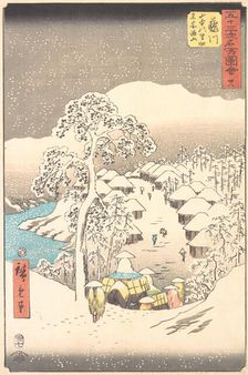 Fujikawa, a Village in the Mountains Formerly Called Miyajiyama, 1855., 1855. Creator: Ando Hiroshige