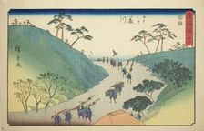 Fujikawa—No. 38, from the series "Fifty-three Stations of the Tokaido (Tokaido gojusan...,c.1847/52. Creator: Ando Hiroshige