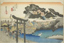 Fujisawa: Yugyo Temple (Fujisawa, Yugyoji), from the series "Fifty-three Stations of..., c. 1833/34. Creator: Ando Hiroshige
