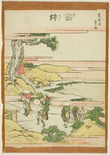 Fukoroi, from the series "Fifty-three Stations of the Tokaido (Tokaido gojusan tsugi)", Japan, c1806 Creator: Hokusai
