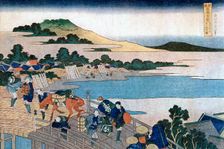 Fukui Bridge, Province of Echizen c1785-1849.Artist: Hokusai