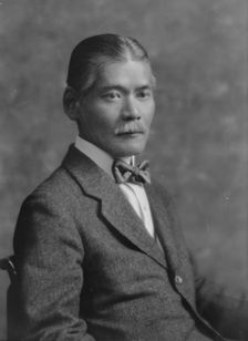 Fukushuma, Mr., portrait photograph, 1916. Creator: Arnold Genthe