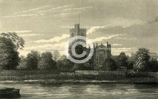 'Fulham Church, from the Thames', (c1878). Creator: Unknown.