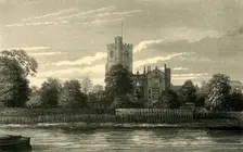 Fulham Church, from the Thames (c1878). Creator: Unknown