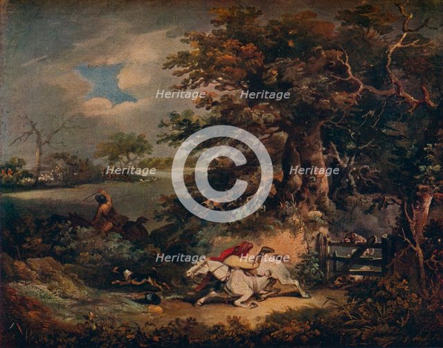 Full Cry - And A Fall', c1790, (1922). Artist: George Morland.