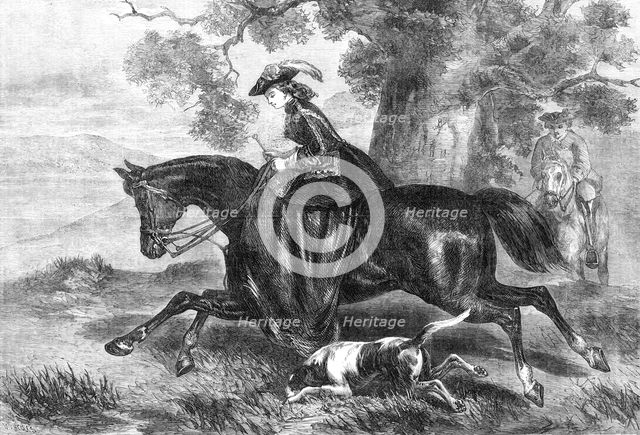 "Full Cry", by F. Tayler, from the winter exhibition, No. 7, Haymarket, 1868.  Creator: W Thomas.