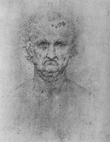 Full Face of an Old Man c1480 (1945). Artist: Leonardo da Vinci