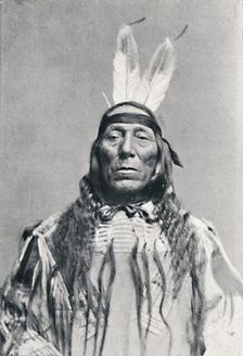Full face view of a Sioux Indian, 1912. Artist: Robert Wilson Shufeldt