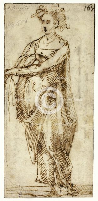 Full-Length Figure of a Woman, n.d. Creator: Unknown.