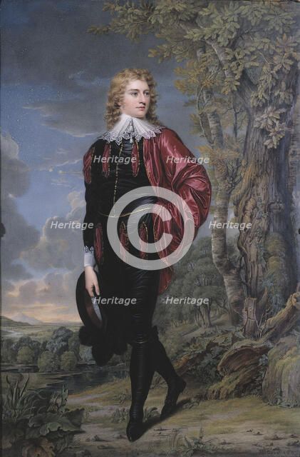 Full-length portrait of Henry-Philip Hope, 1802. Creator: Henry Bone.