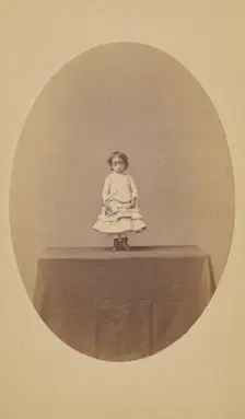 Full-length portrait of Lucia Zarate, Mexican Midget, about 1880. Creator: J. Wood
