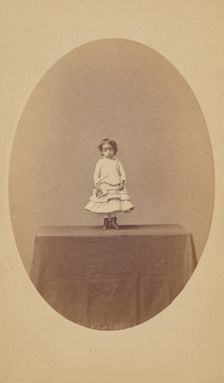 Full-length portrait of Lucia Zarate, Mexican Midget, about 1880. Creator: J. Wood