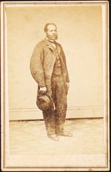 Full length portrait of unidentified man, c1880-c1889. Creator: Charles Burgess