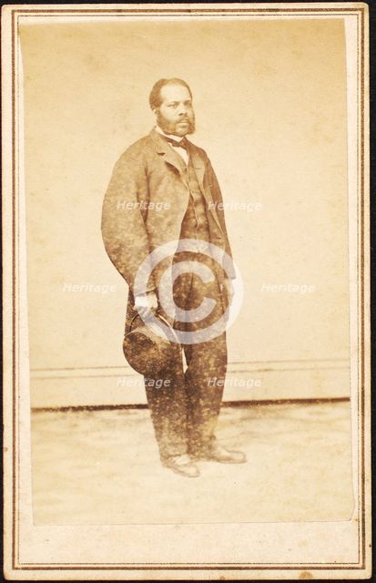 Full length portrait of unidentified man, c1880-c1889. Creator: Charles Burgess.