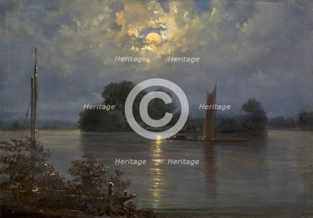 Full Moon near Pillnitz, .