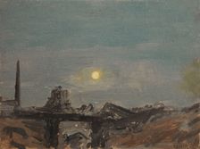 Full Moon Over Luxor Ruins, Off the Nile, February 9, 1876. Creator: Lockwood de Forest