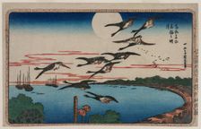 Full Moon over Takanawa, from the series Famous Places in the Eastern Capital, c. 1831. Creator: Ando Hiroshige (Japanese, 1797-1858)