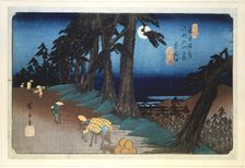 Full Moon at Mochizuki from 69 stations of Kisokaido, 1832. Artist: Ando Hiroshige
