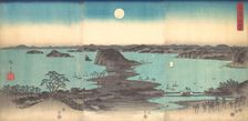 Full Moon at Kanazawa, Province of Musashi, 1857., 1857. Creator: Ando Hiroshige