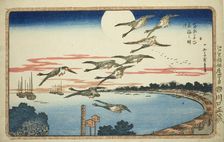 Full Moon at Takanawa (Takanawa no meigetsu), from the series "Famous Views of the..., c. 1831. Creator: Ando Hiroshige