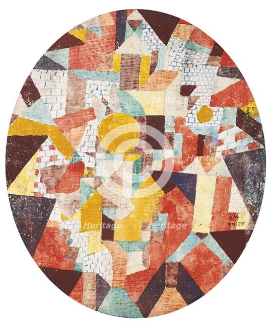 Full moon within walls. Artist: Klee, Paul (1879-1940)