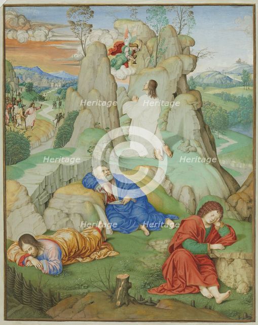 Full Page Miniature: The Agony in the Garden, 1490-1500. Creator: Timoteo Viti (Italian, 1469-1523), probably by.