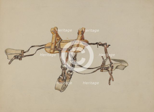 Full Rigged Pack-Saddle, c. 1942. Creator: Unknown.